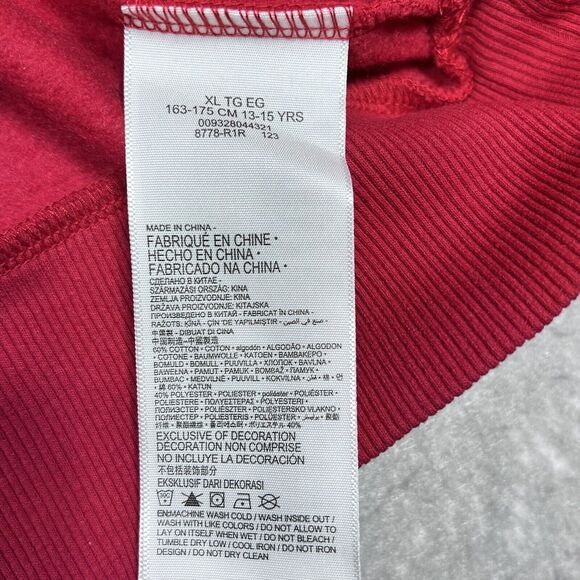 Levi's Sweatshirt Boys Kids Size X-Large Red Long Sleeve Pullover Hoodie - Picture 13 of 16